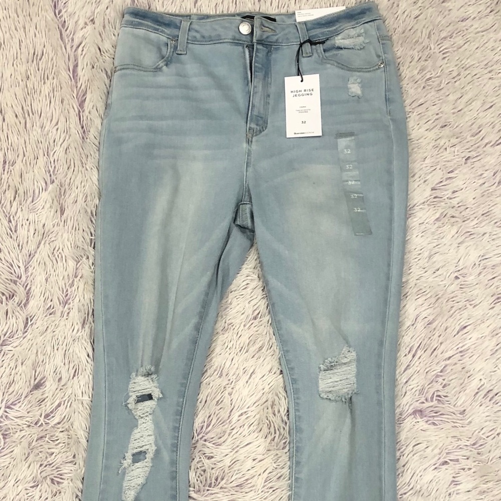 High rise skinny jeans